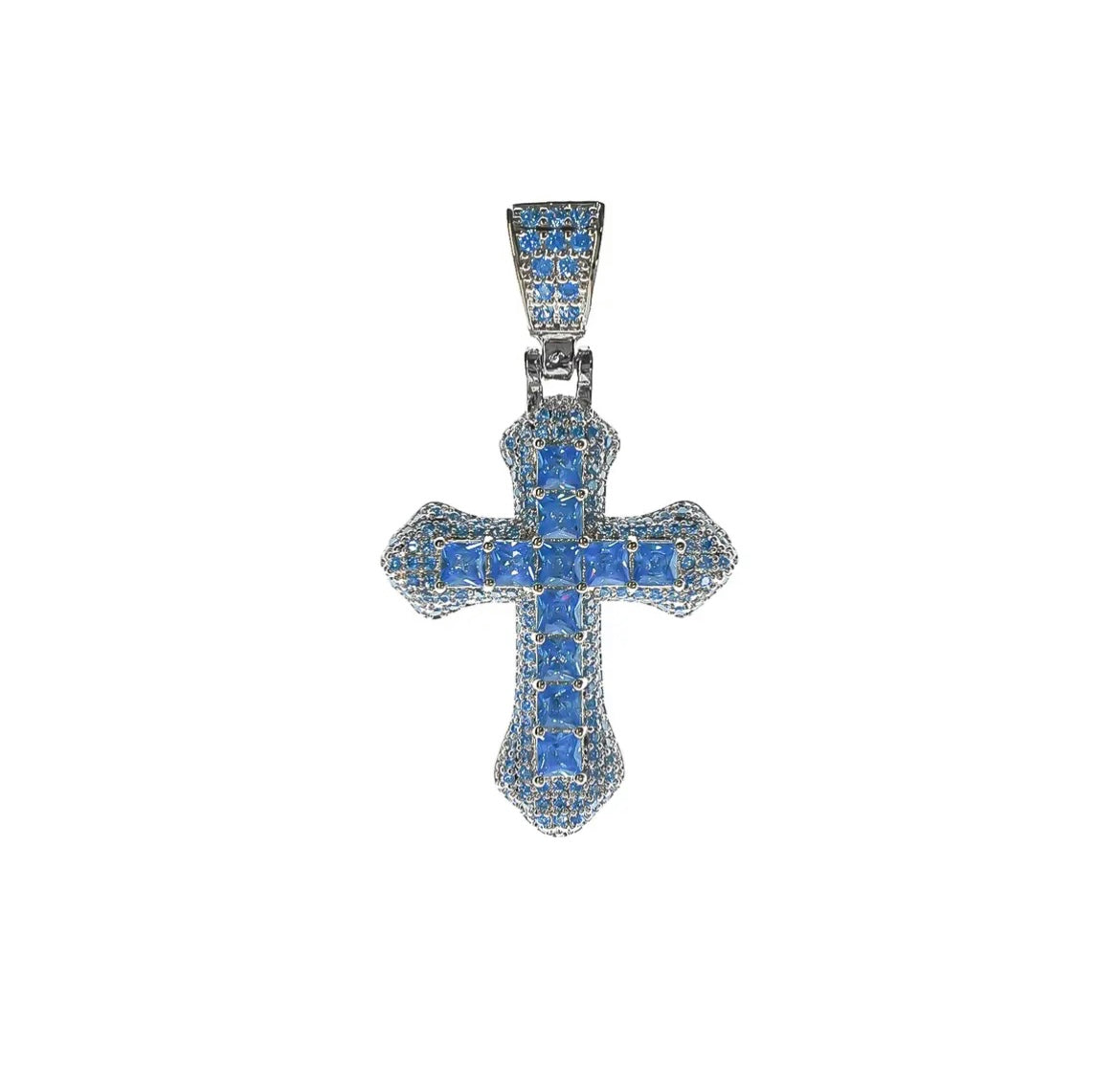 Personalized Cross Pendant Micro moissanite Vintage Necklace