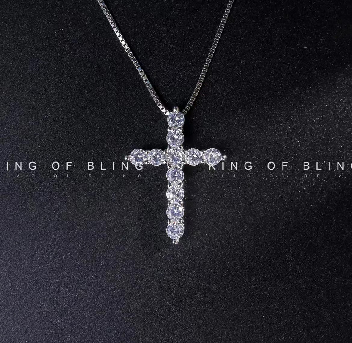 Premium Cross Zirconia Full Diamond Necklace