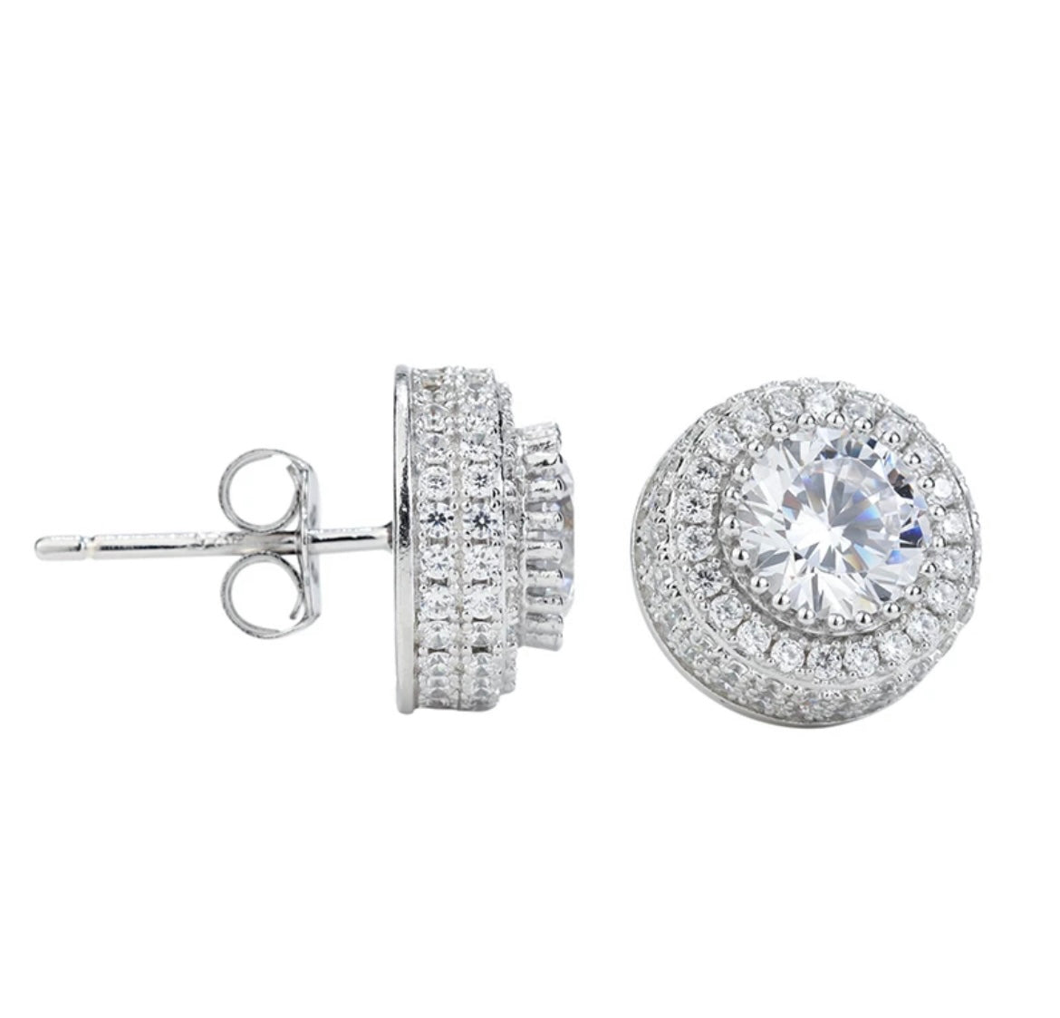 High Carbon Diamond Design Stud Earrings for Men and Women