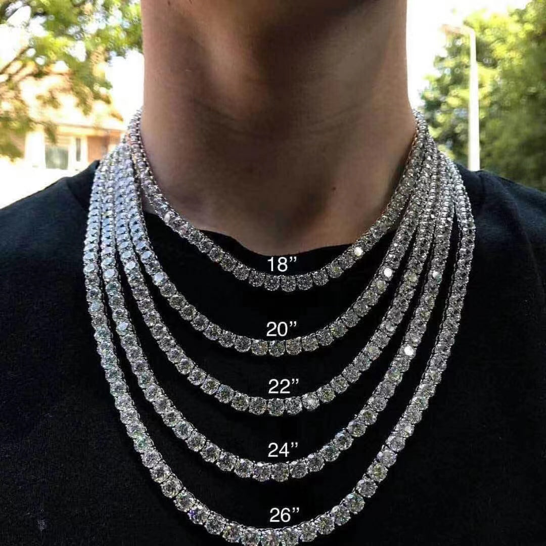 Hip Hop Niche Necklace Jewelry Women Personalized Zirconia Tennis Chain; Men's Necklace